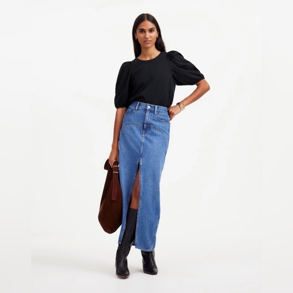 NWT Madewell Puff-Sleeve Tee in Black, Sizes XXS and M
